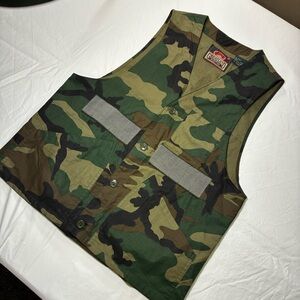 Vintage Greatland Hunting Camo Vest Foul Stash Small